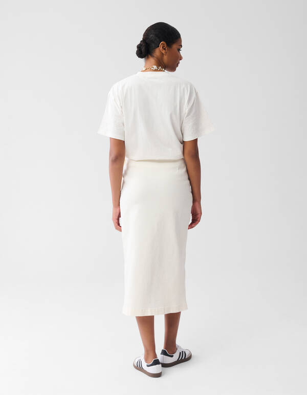 Denim Midi Rok Gebroken Wit By Fred SHOEBY WOMEN