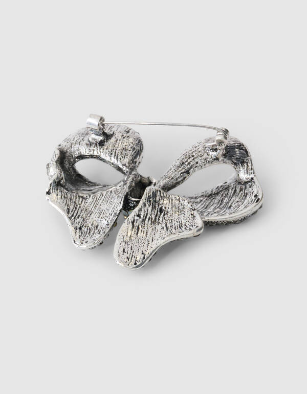 Strass Strik Broche Zilver SHOEBY ACCESSOIRES