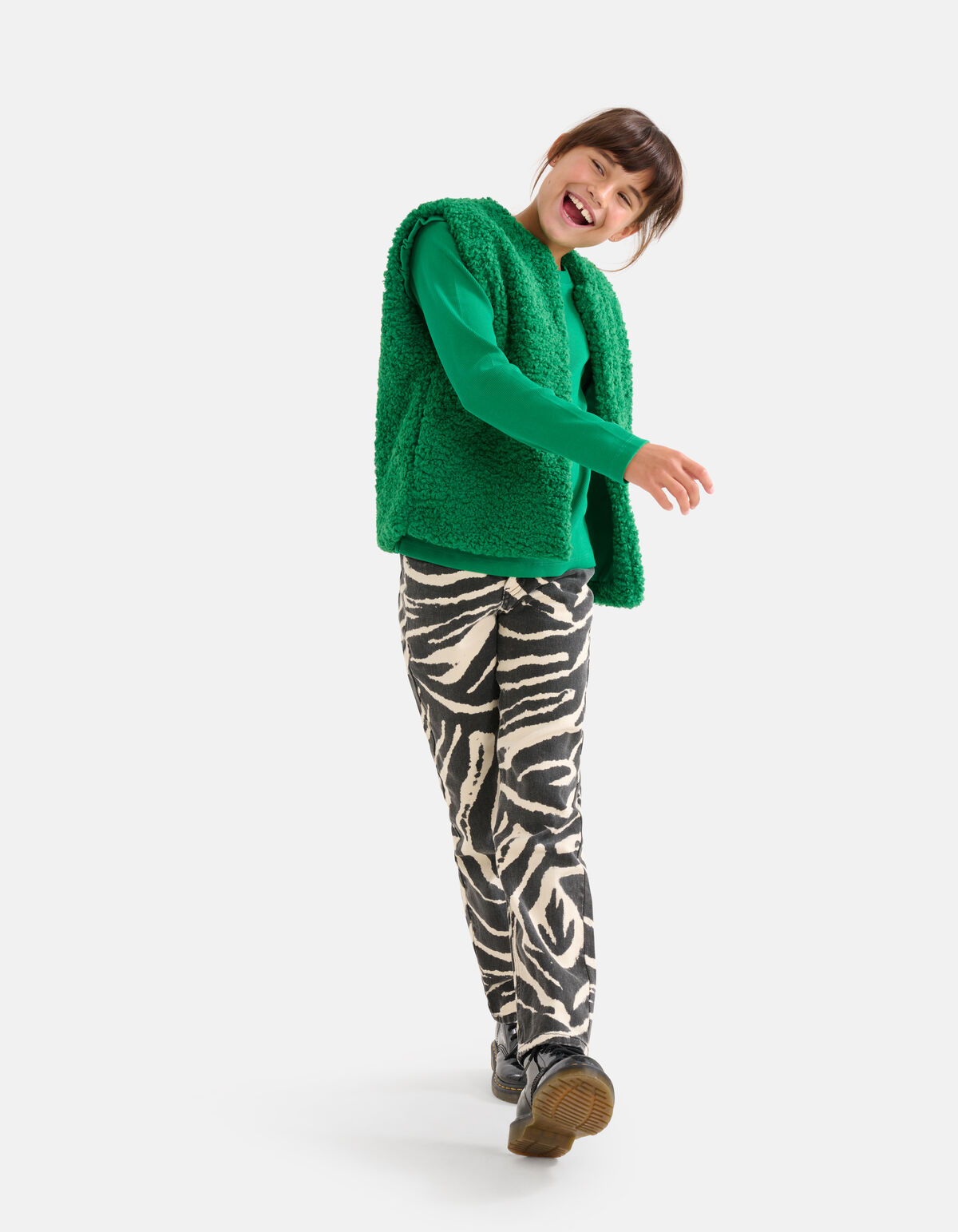 Teddy Gilet Groen SHOEBY GIRLS