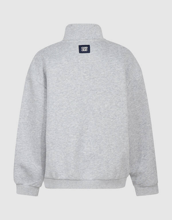 Melange Balloon Fit Sweater Lichtgrijs SHOEBY BOYS