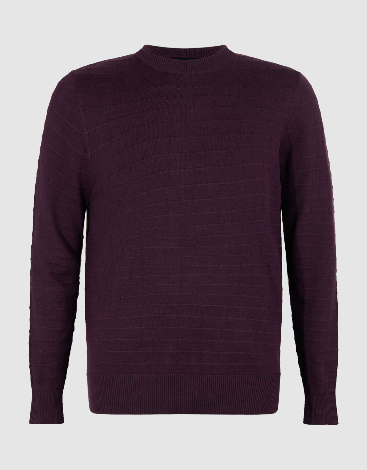 Structuur Gebreide Trui Donkerrood SHOEBY MEN