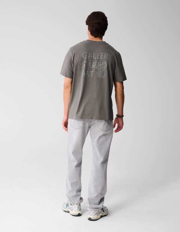 Loose Tapered Fit Jeans Lichtgrijs L32 SHOEBY MEN