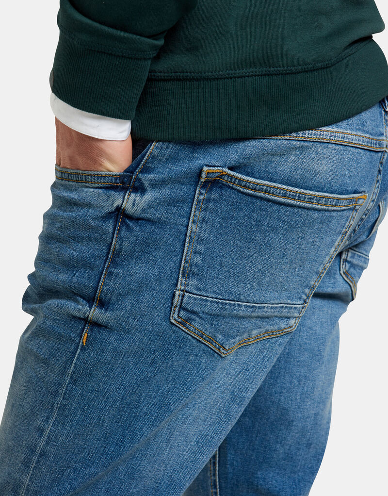 Lewis Straight Washed Blue Jeans L34