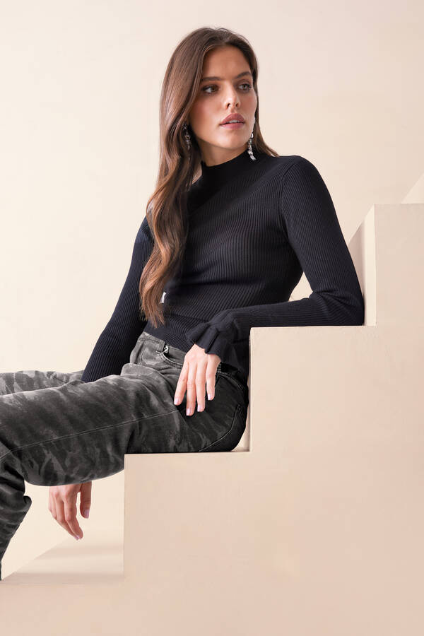 Frill Top Zwart SHOEBY WOMEN