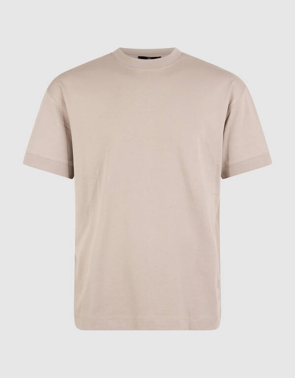 Cuffed Logo T-shirt Lichtbruin SHOEBY MEN
