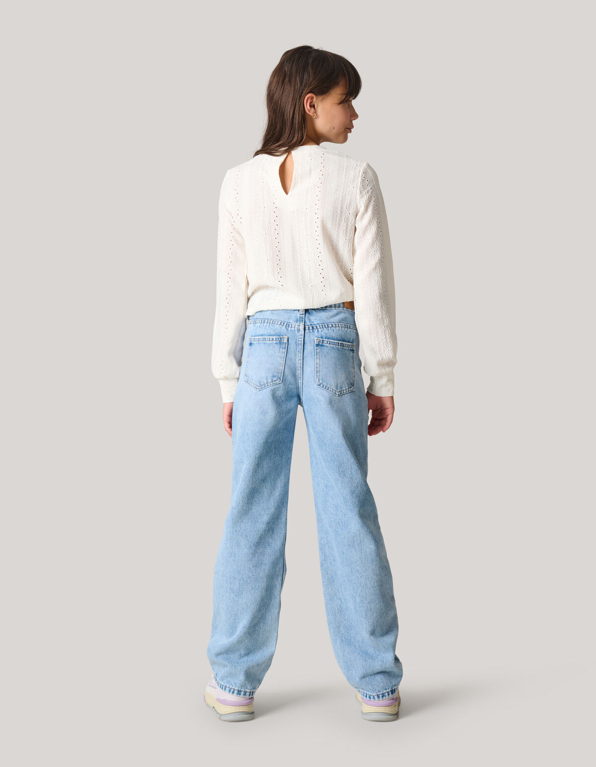 Ajour Top Gebroken Wit SHOEBY GIRLS