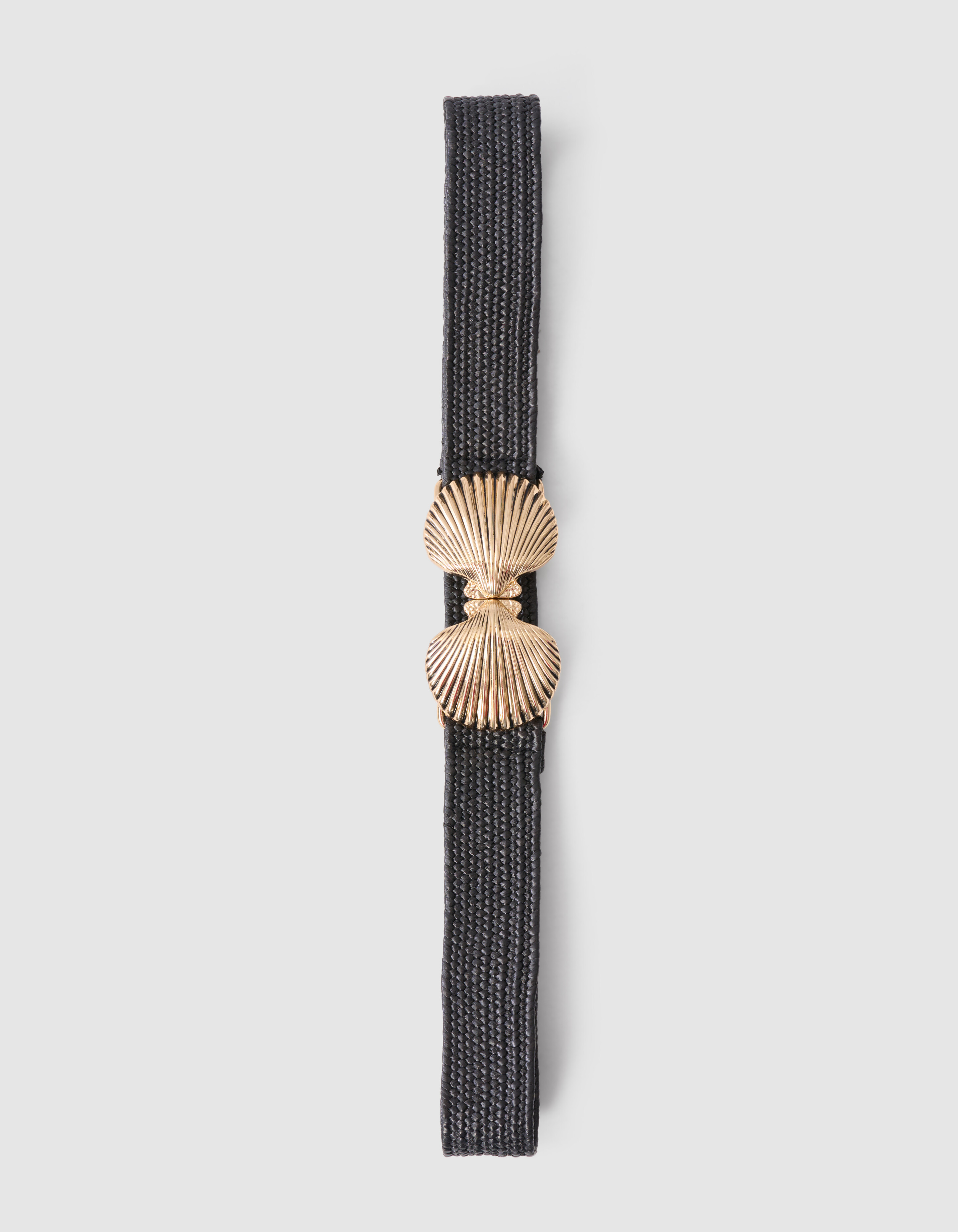 Gevlochten Schelp Riem Zwart SHOEBY ACCESSOIRES