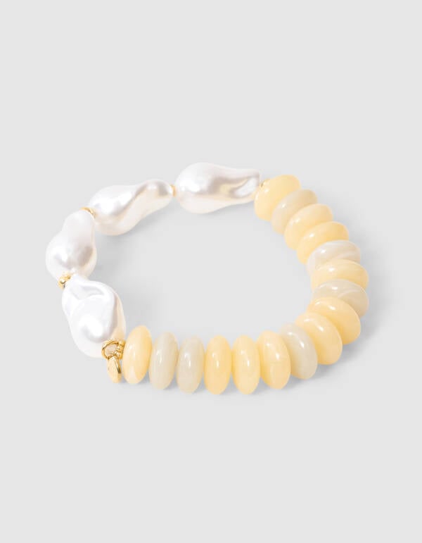 Pearl Stone Armband Lichtgeel SHOEBY ACCESSOIRES