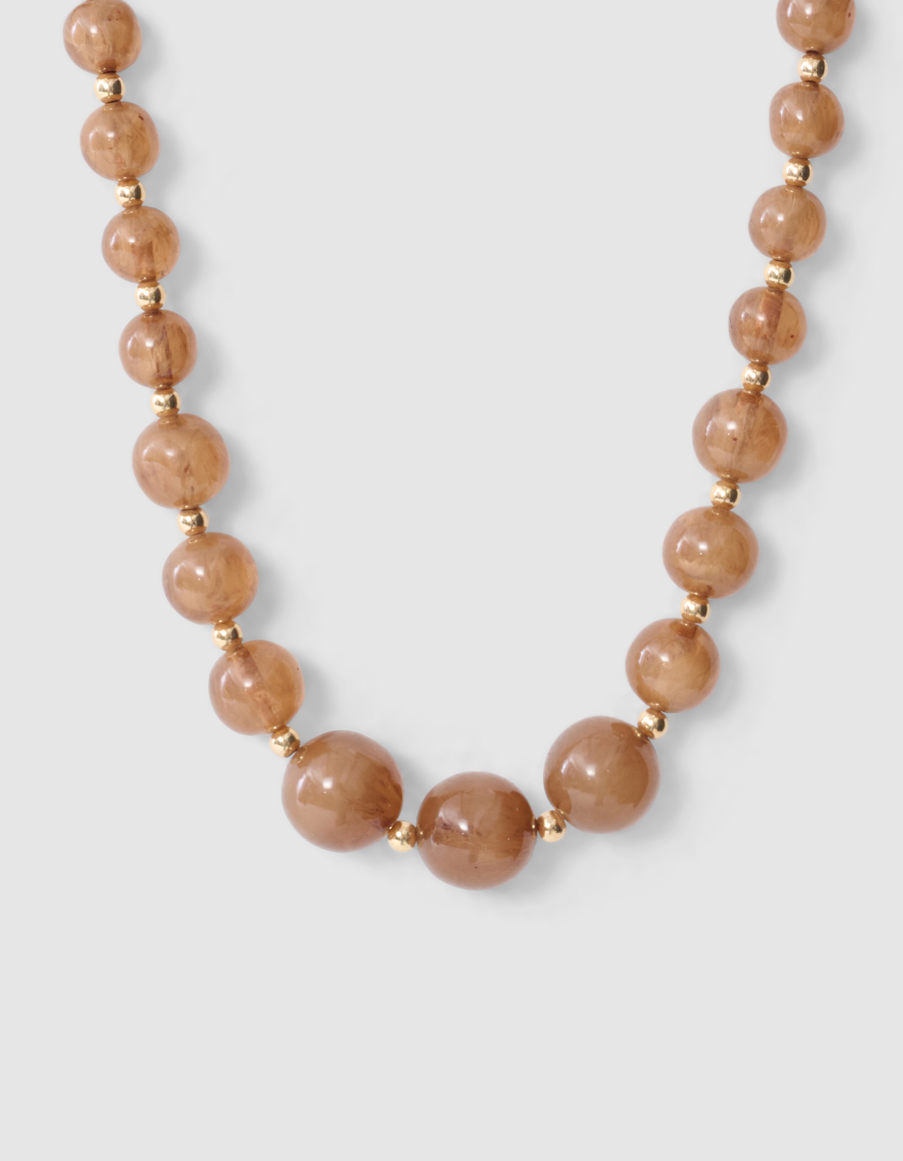 Beaded Ketting Lichtbruin SHOEBY ACCESSOIRES