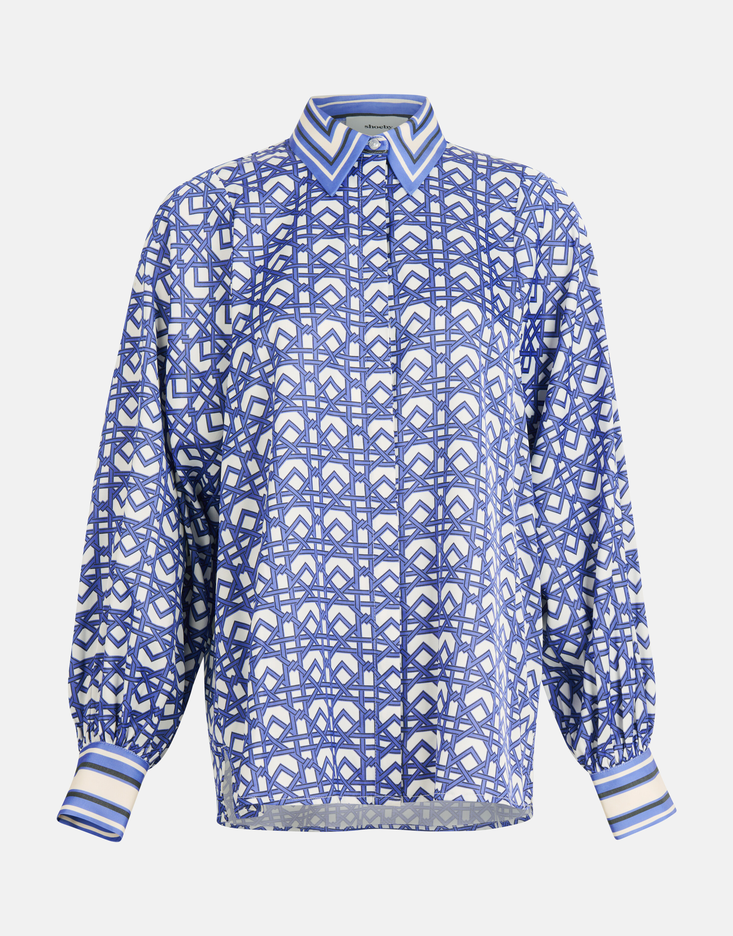 Grafische Retro Blouse Paars SHOEBY WOMEN