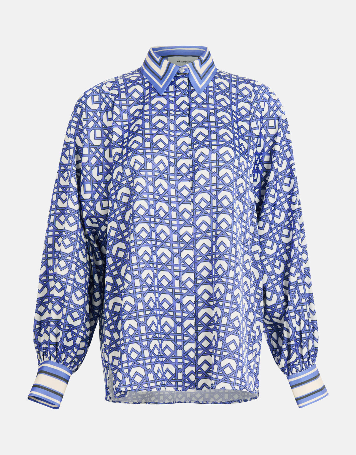 Grafische Retro Blouse Paars SHOEBY WOMEN