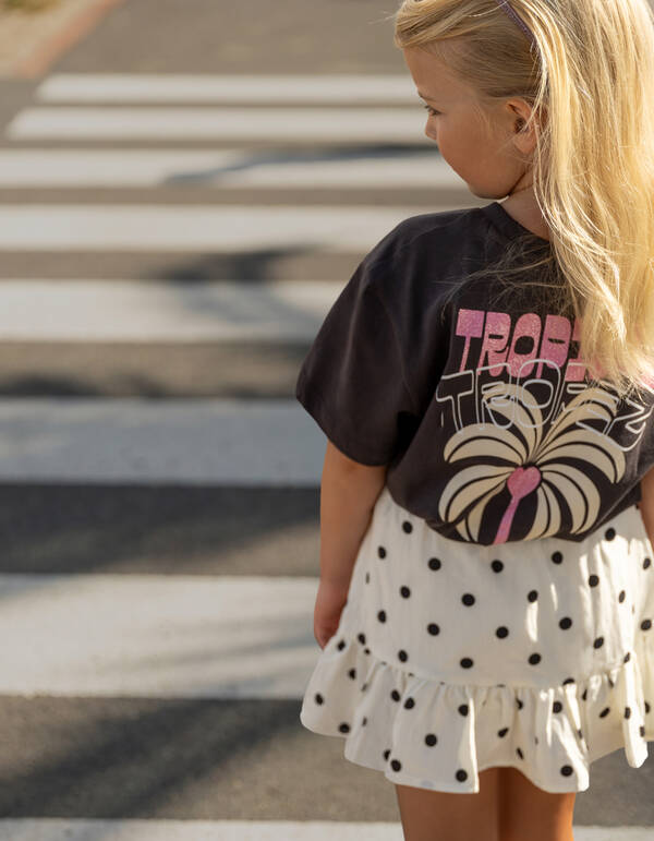 Tropez Artwork T-Shirt Donkergrijs SHOEBY GIRLS