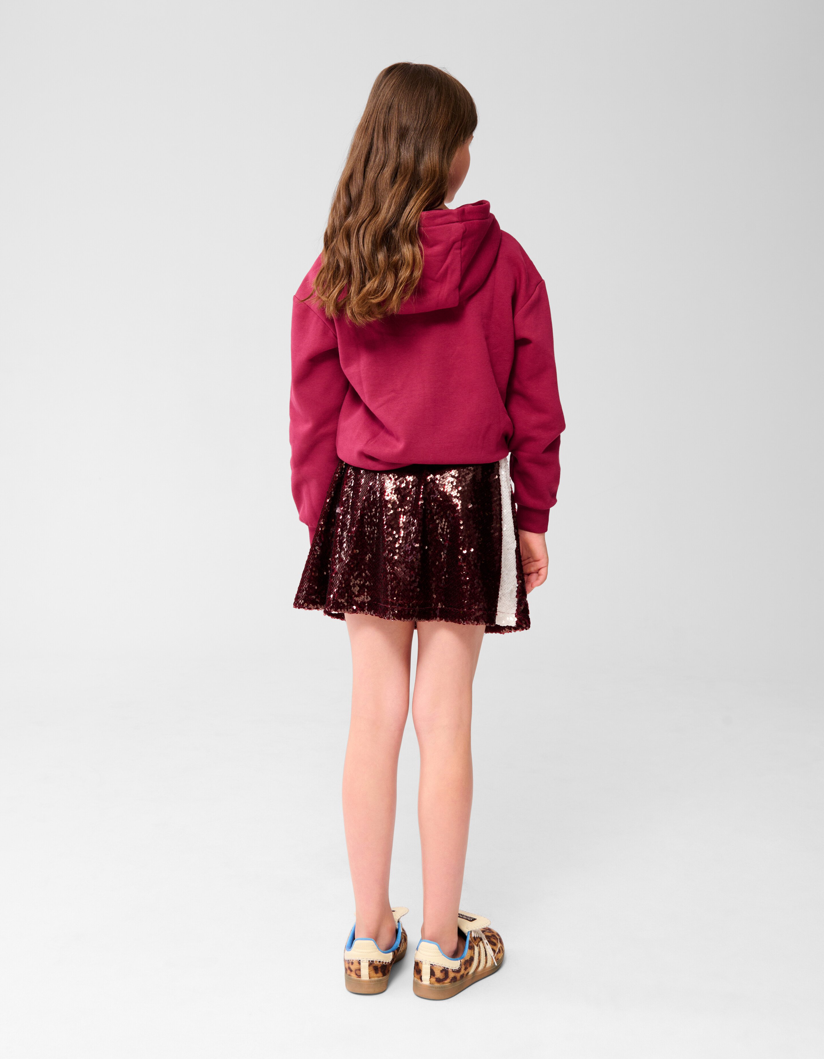 Pailletten Mini Rok Donkerrood SHOEBY GIRLS