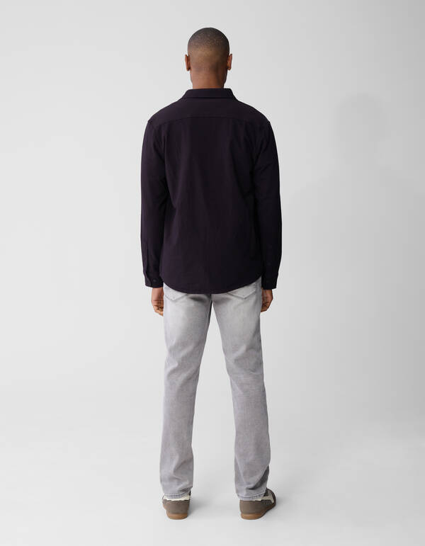 Printed Logo Overhemd Donkerrood SHOEBY MEN