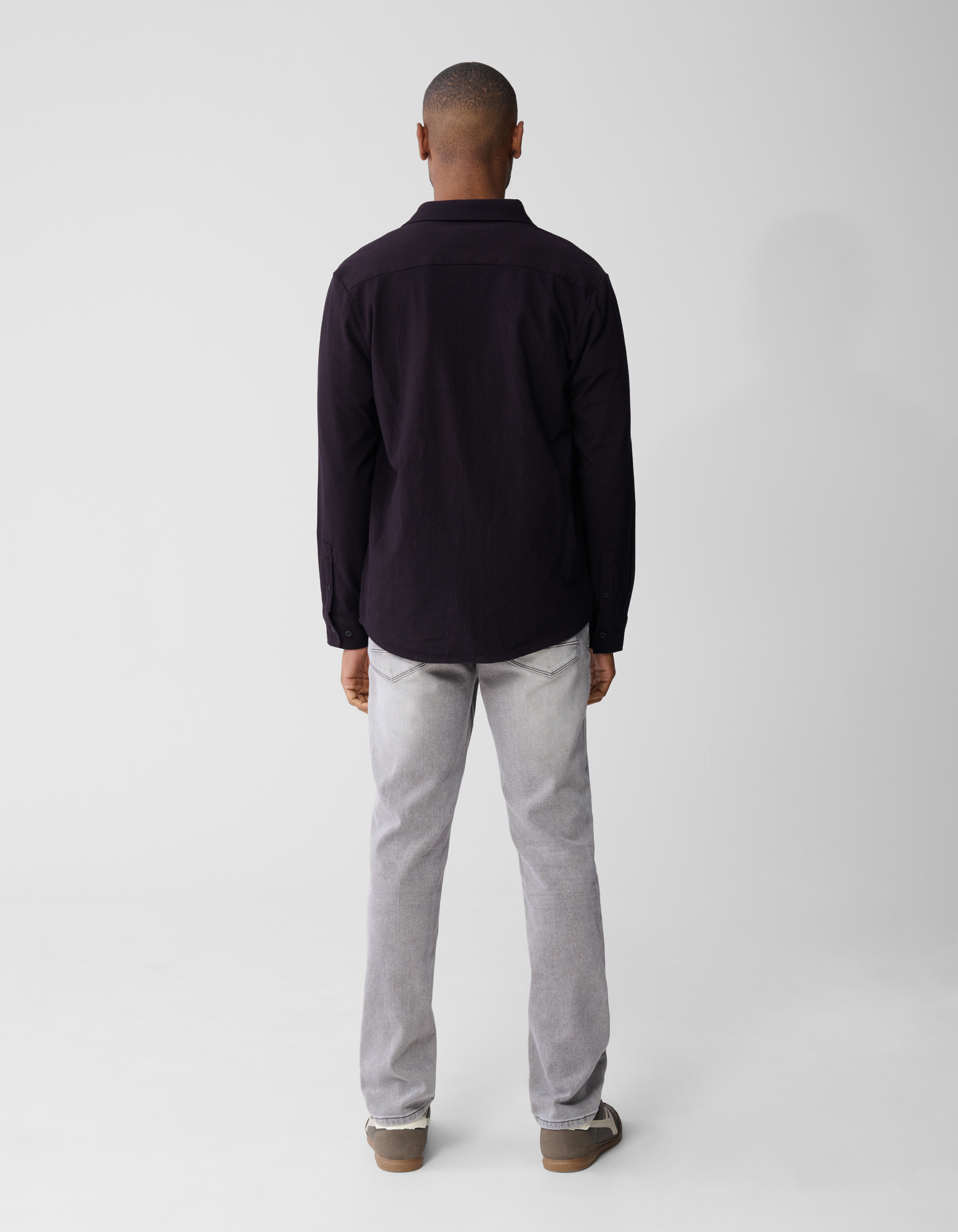 Printed Logo Overhemd Donkerrood SHOEBY MEN