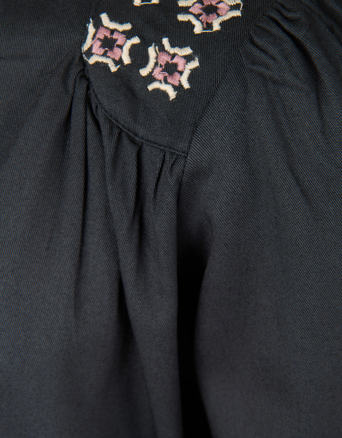 Embroidery Blouse Donkergrijs SHOEBY GIRLS