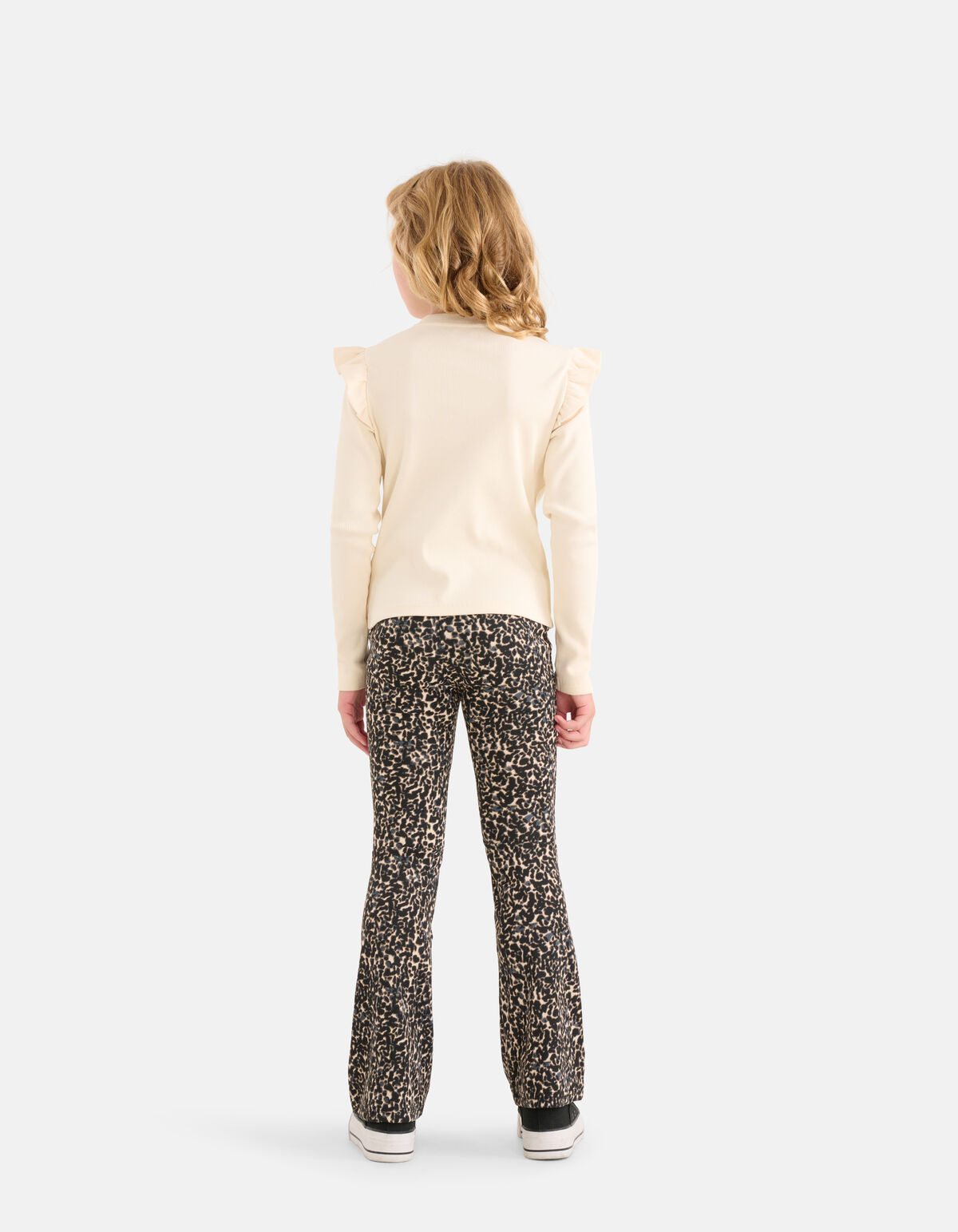 Abstract Print Flared Broek Bruin SHOEBY GIRLS