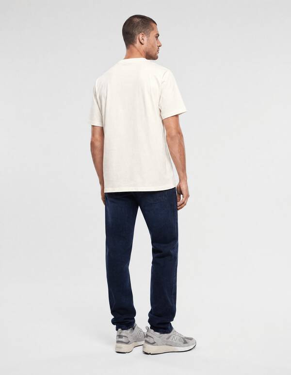 Basis Label T-shirt Gebroken Wit SHOEBY MEN