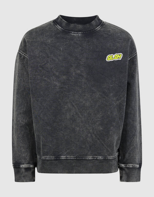 Washed Artwork Sweater Grijs SHOEBY BOYS