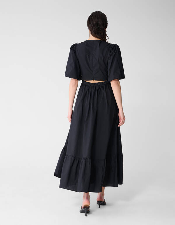 Poplin Maxi Jurk Zwart SHOEBY WOMEN