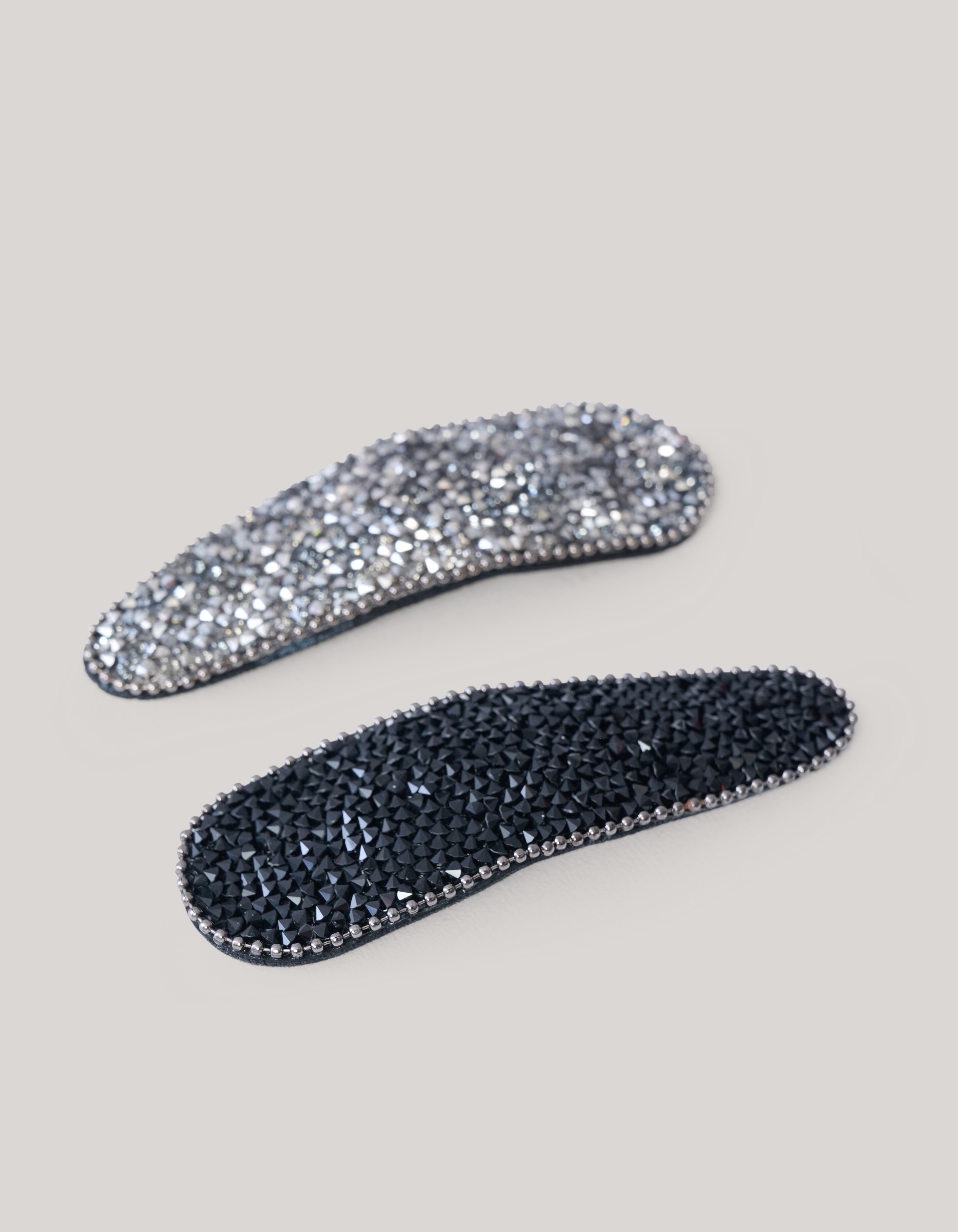 Strass Haarclip Set Zilver/Zwart SHOEBY ACCESSOIRES