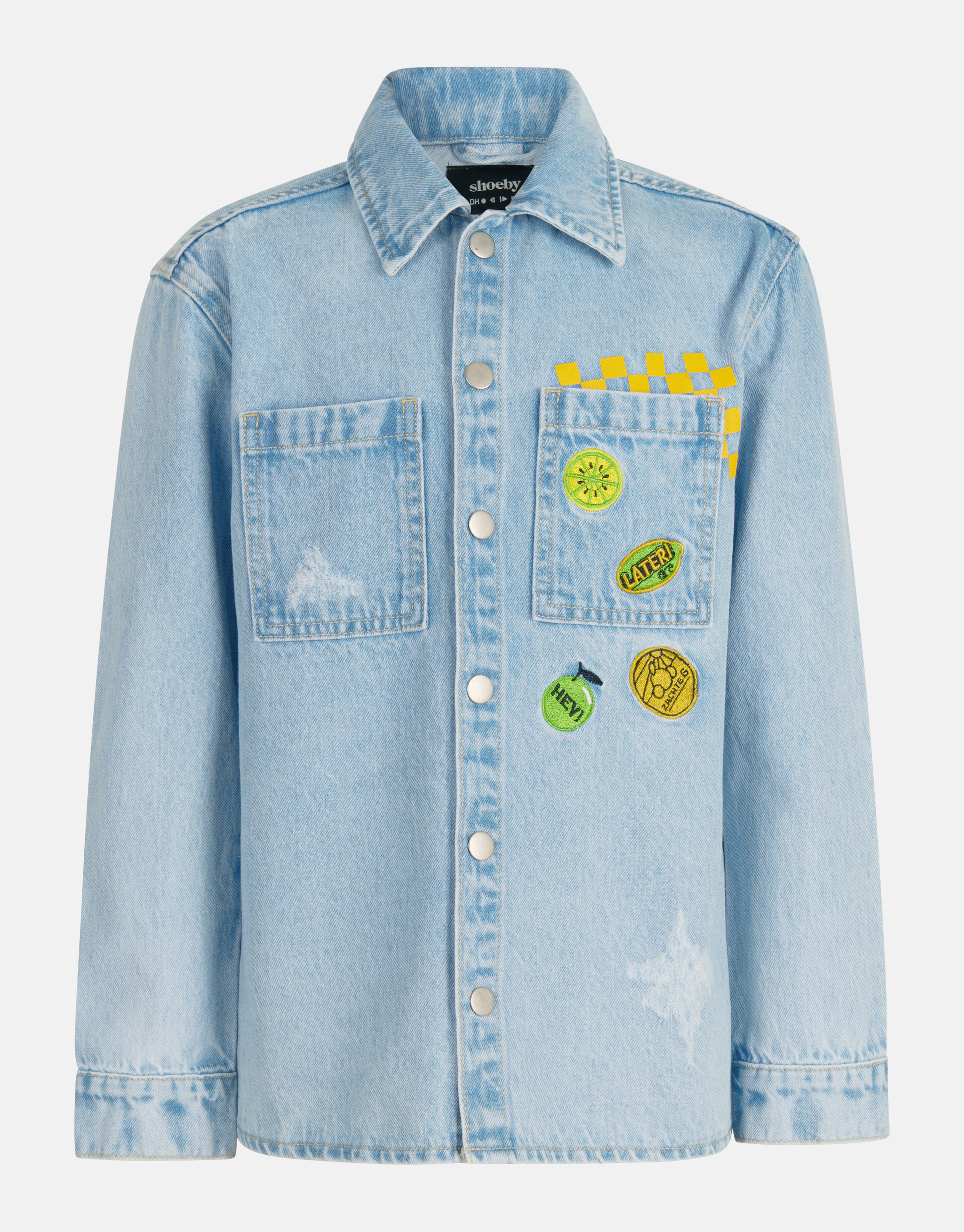 Artwork Denim Overshirt Bleached By Dylan SHOEBY BOYS