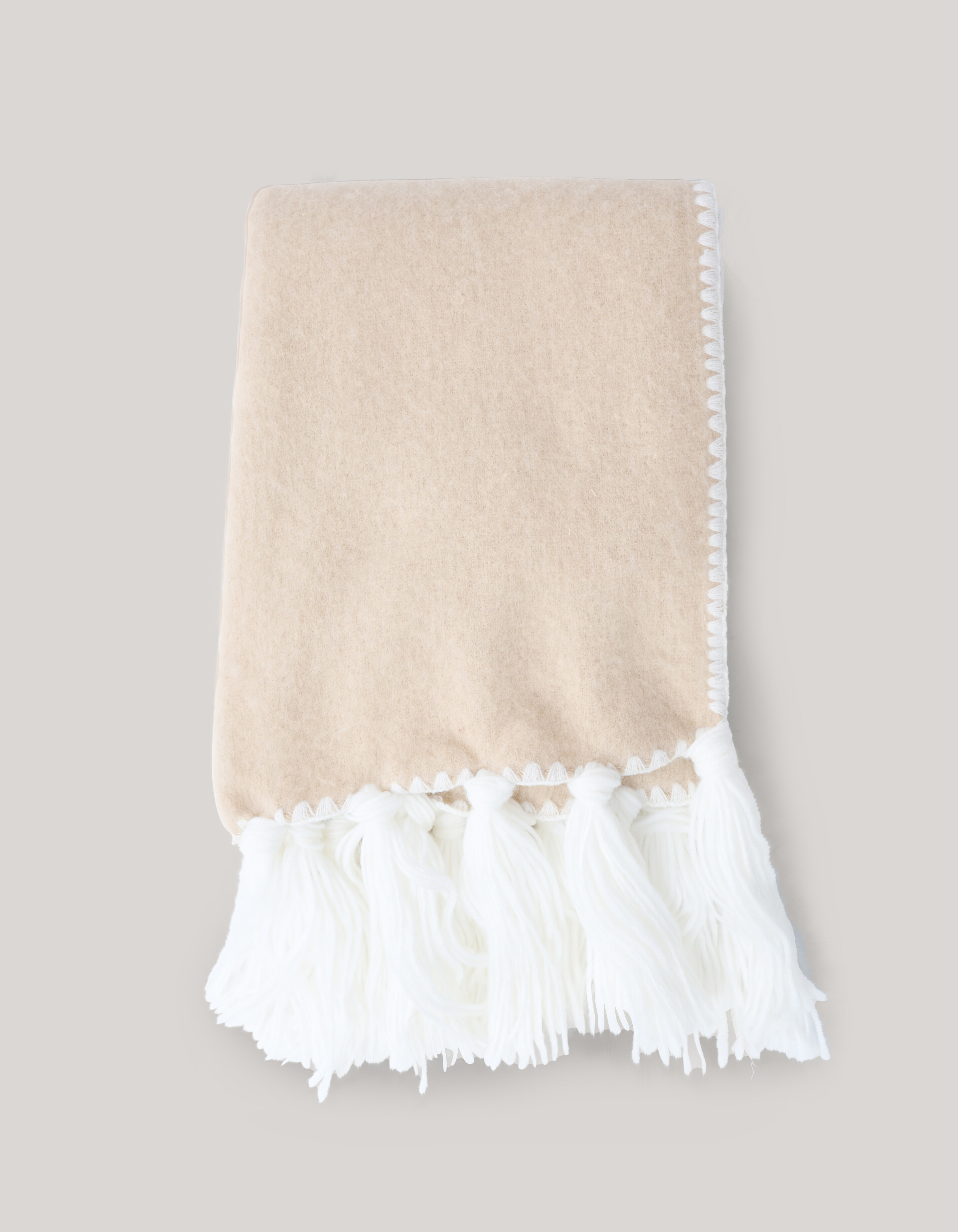 Stitched Sjaal Beige SHOEBY ACCESSOIRES