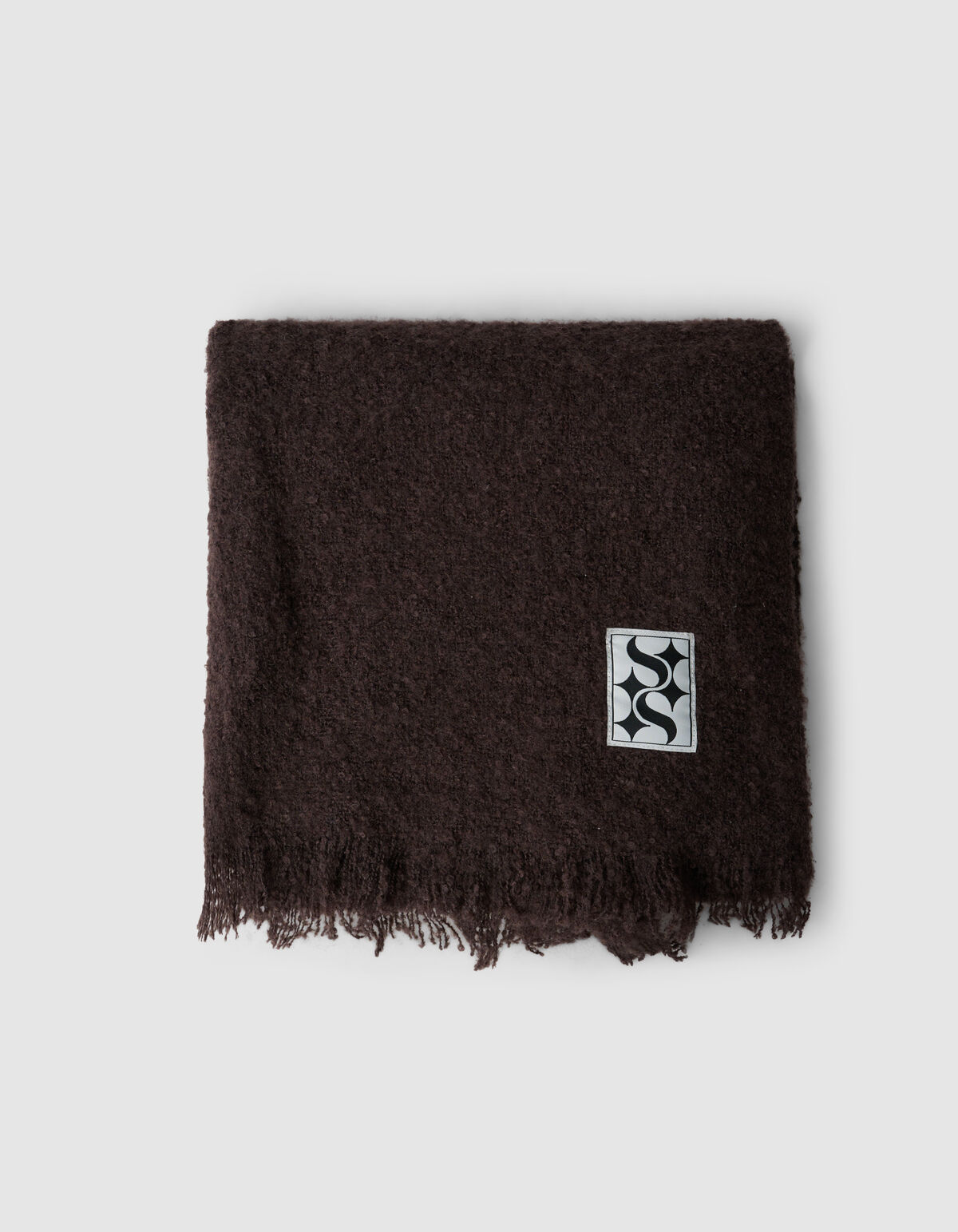 Bouclé Sjaal Donkerbruin SHOEBY ACCESSOIRES