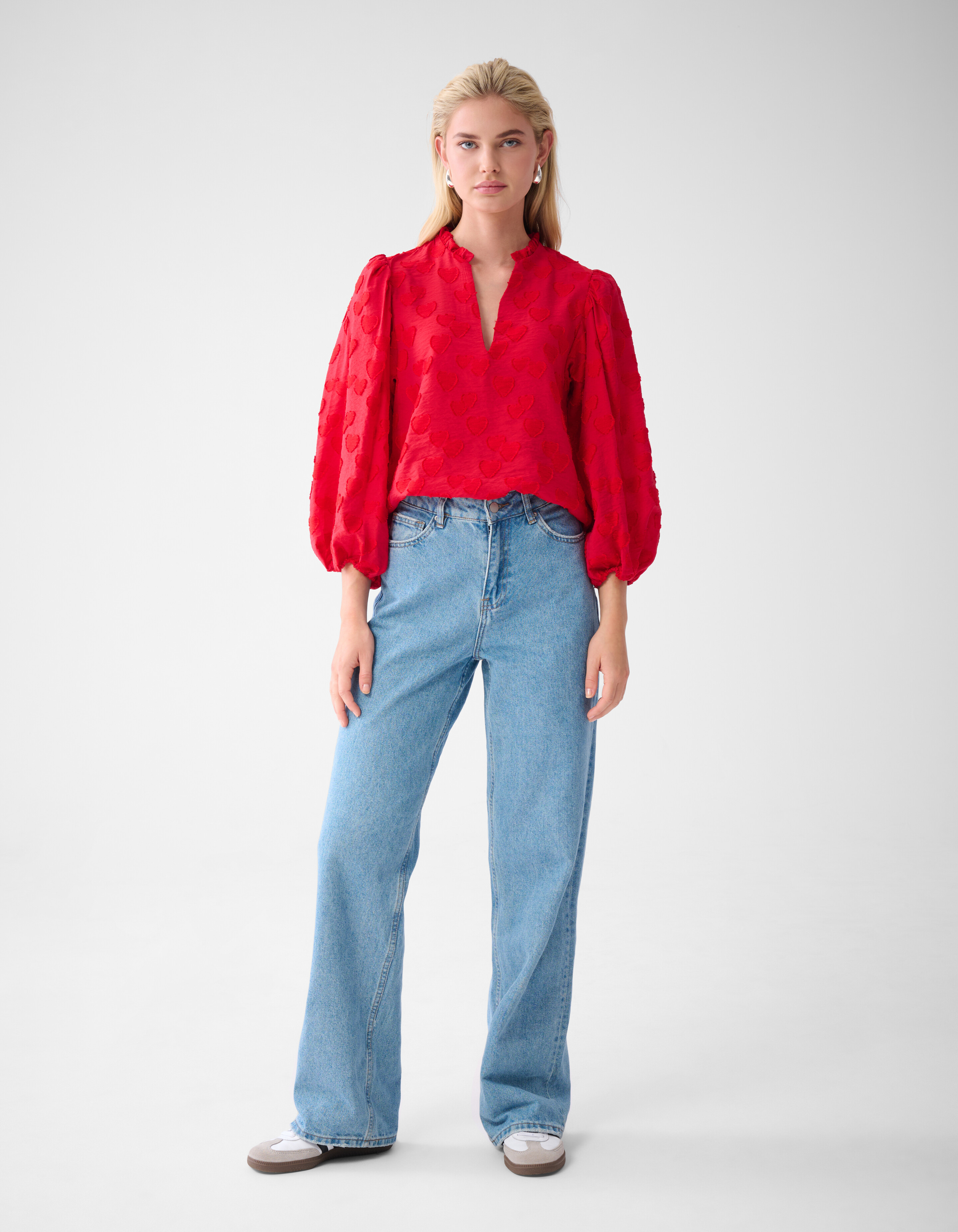 Heart Blouse Rood SHOEBY WOMEN