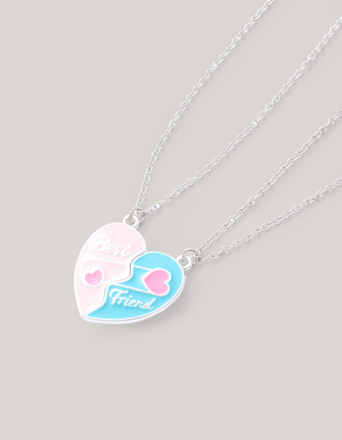 BFF Heart Ketting Zilver SHOEBY ACCESSOIRES