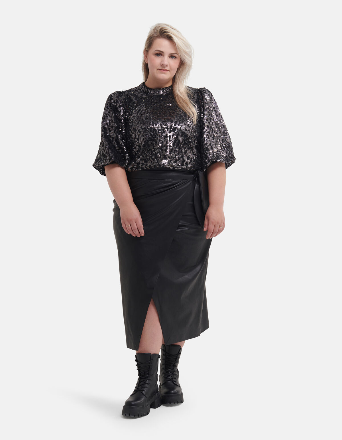 Pailletten Top Zwart By Fred SHOEBY WOMEN