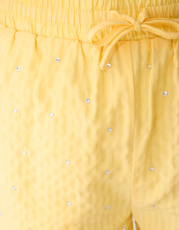 Pinstripe Strass Short Lichtgeel SHOEBY GIRLS