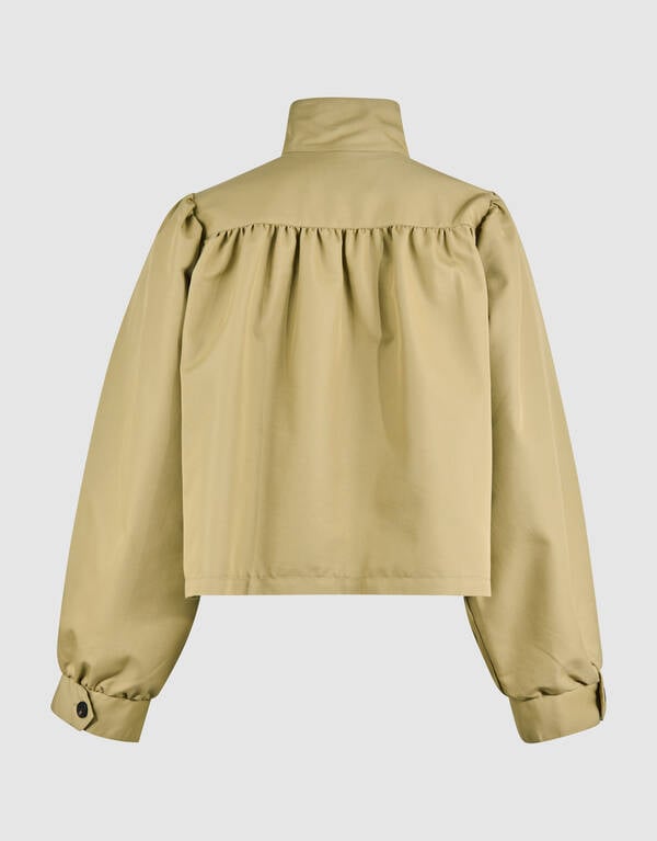 Cropped Trench Coat Lichtbruin SHOEBY WOMEN