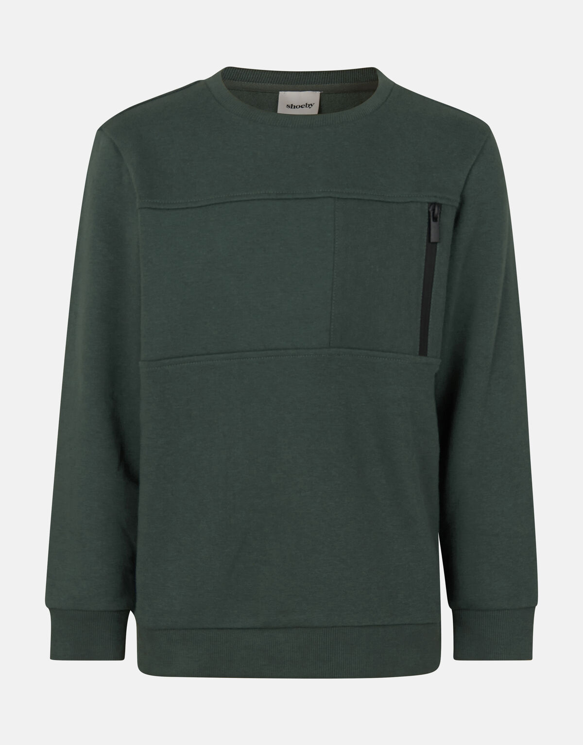 Zipper Sweater Donkergroen SHOEBY BOYS