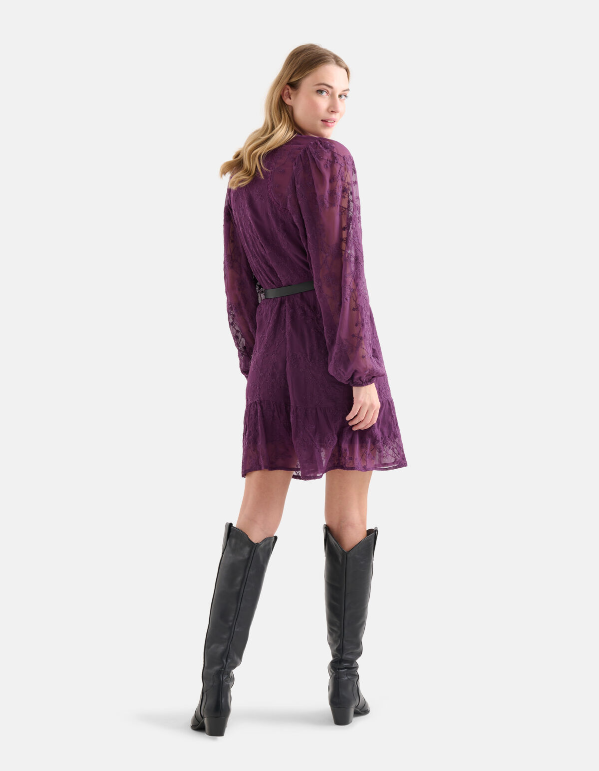 Kanten Jurk Paars SHOEBY WOMEN