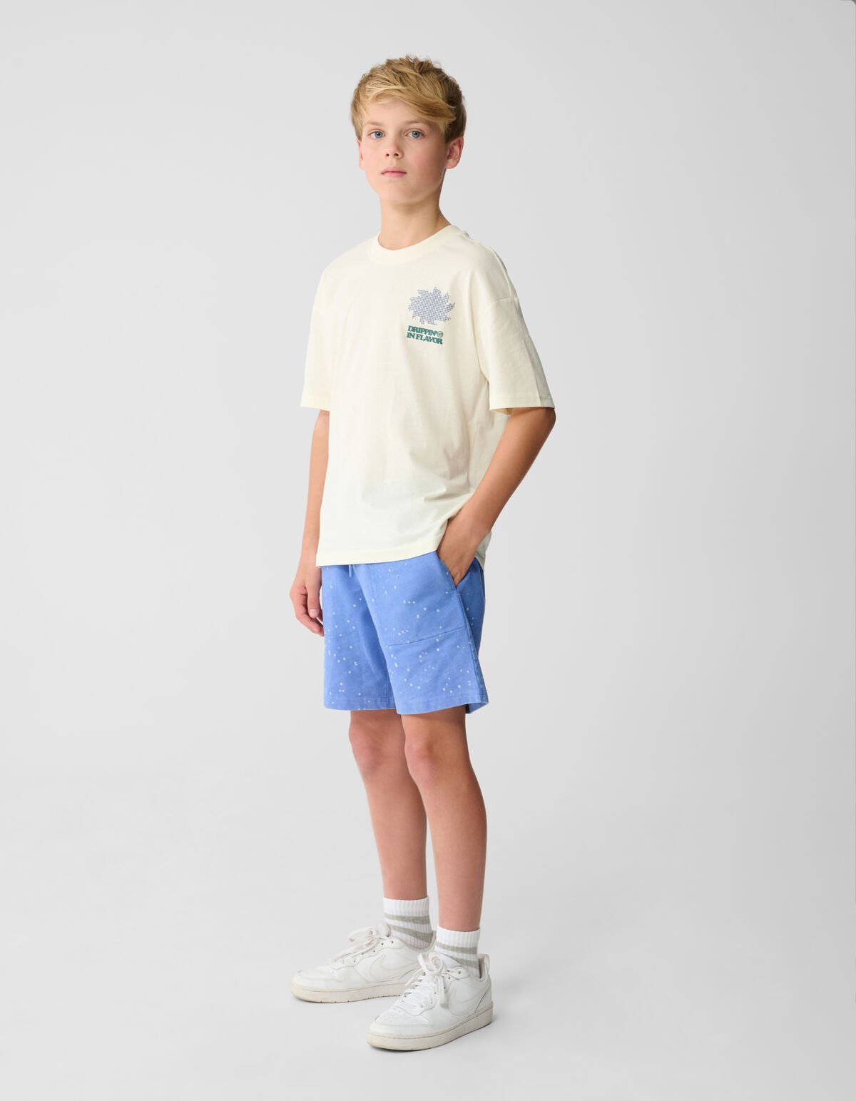 Flavor Artwork T-shirt Gebroken Wit SHOEBY BOYS