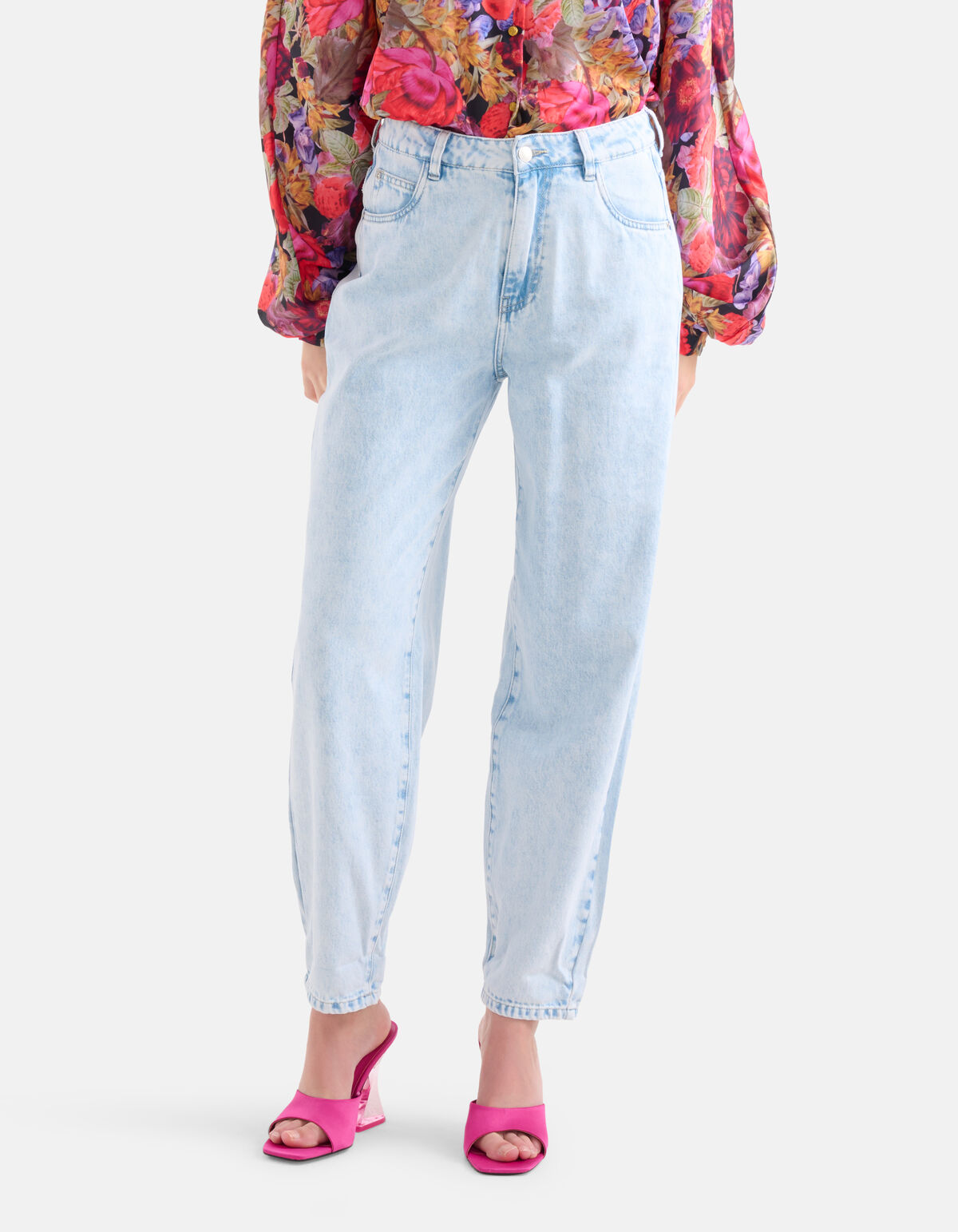 Barrel Leg Jeans Bleached L28 SHOEBY WOMEN