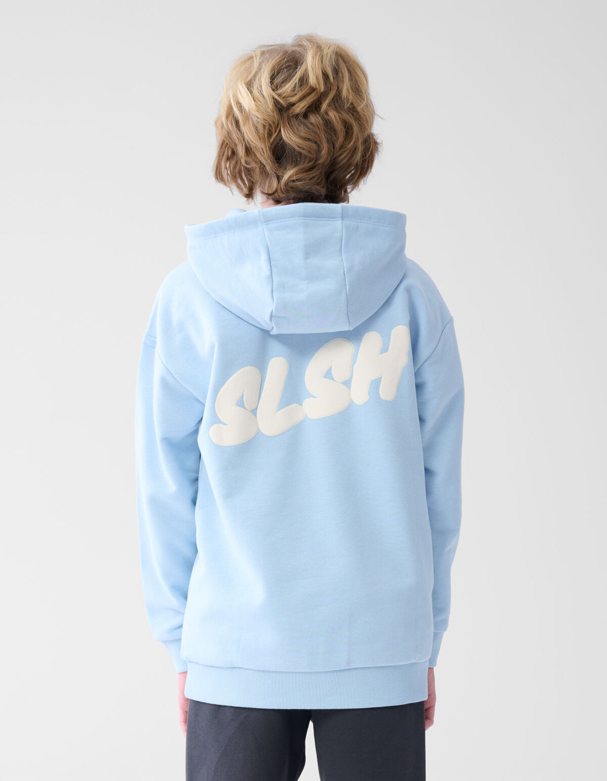 Basis Tekst Hoodie Lichtblauw SHOEBY BOYS