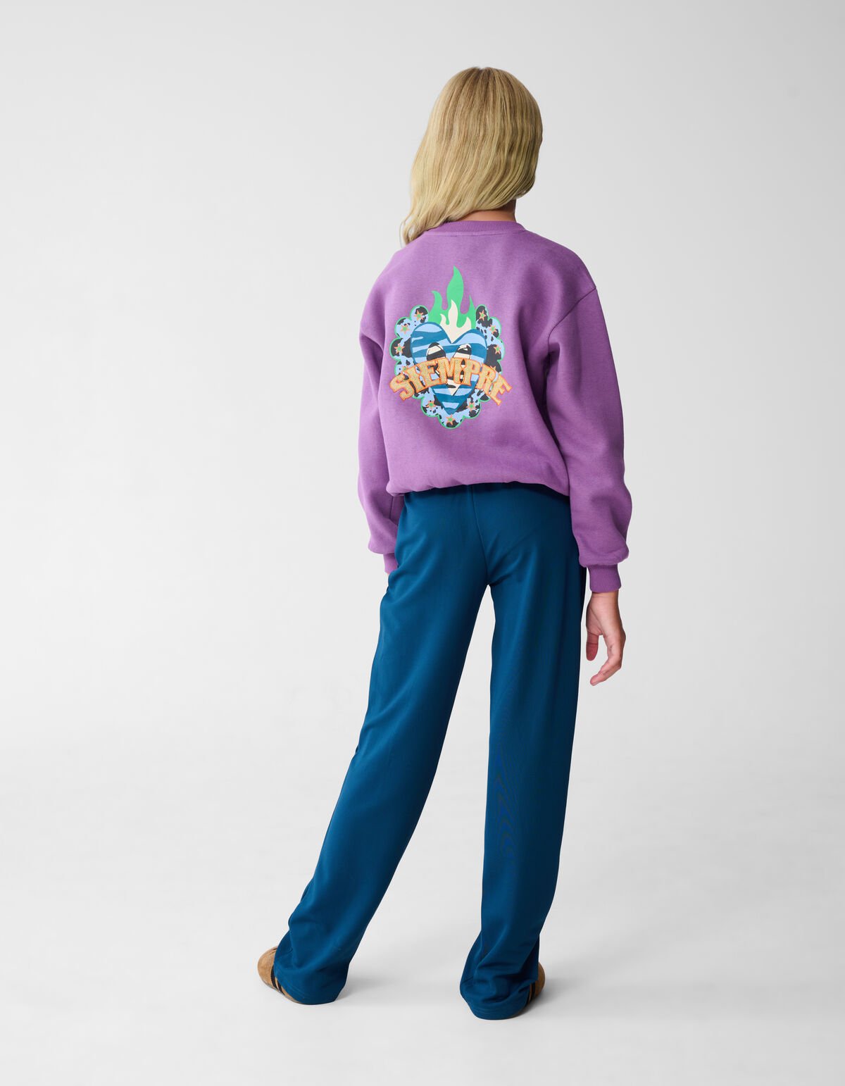 Basis Wide Leg Broek Donkerblauw SHOEBY GIRLS