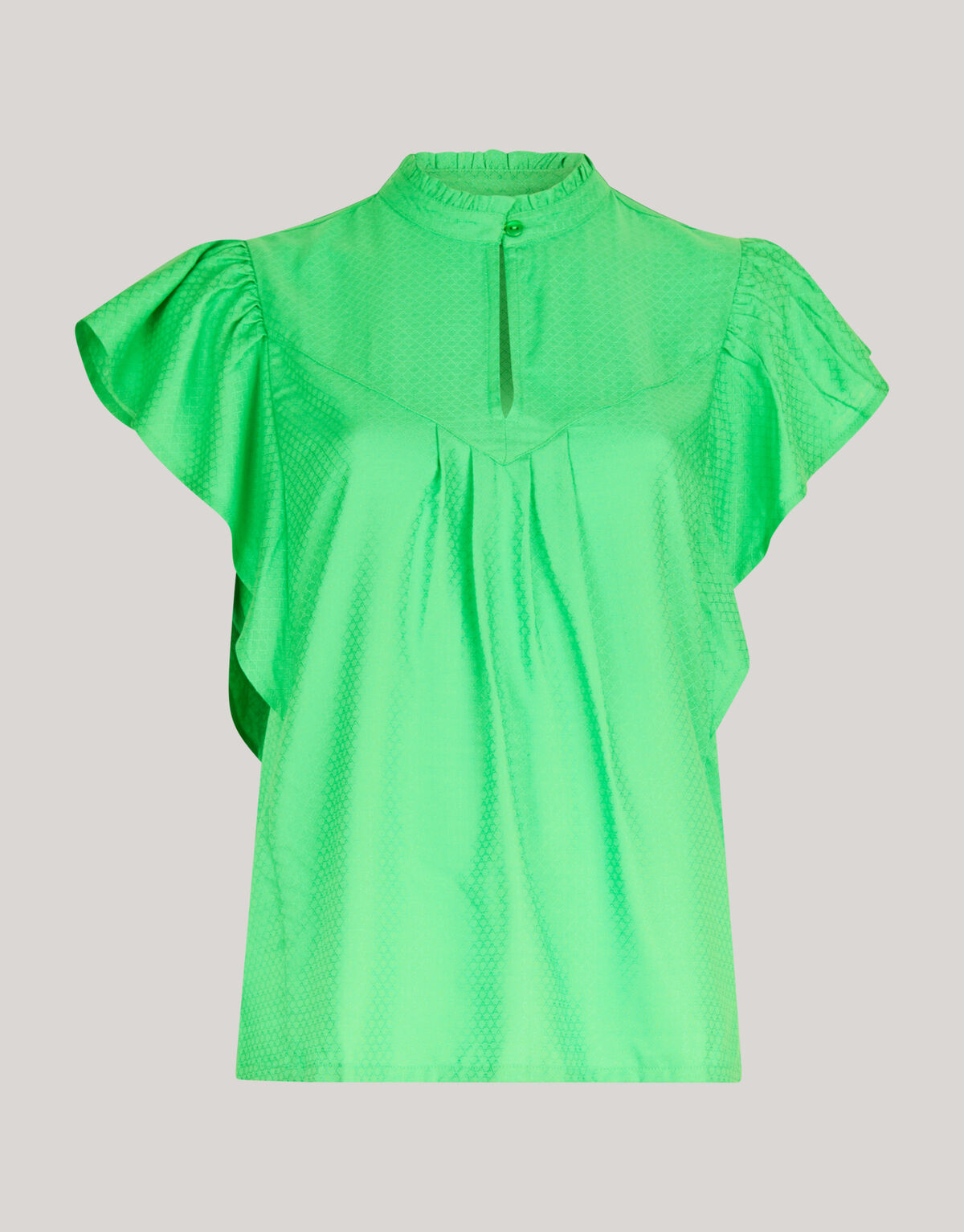 Ruffle Top Groen SHOEBY WOMEN