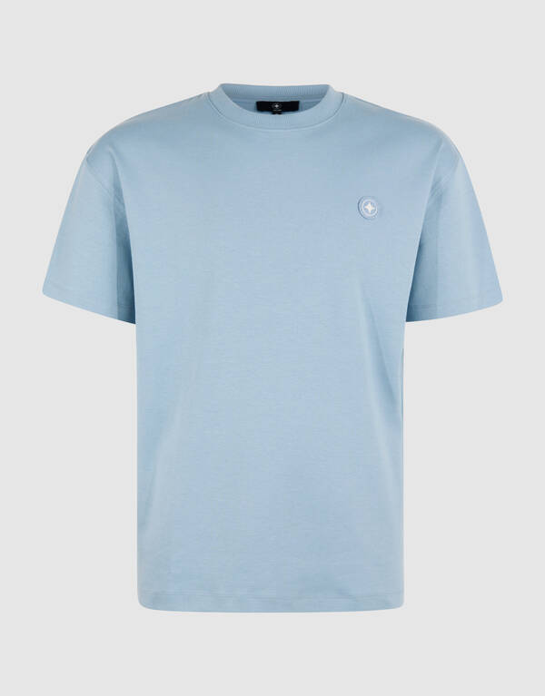 Embroidery Badge T-shirt Lichtblauw SHOEBY MEN