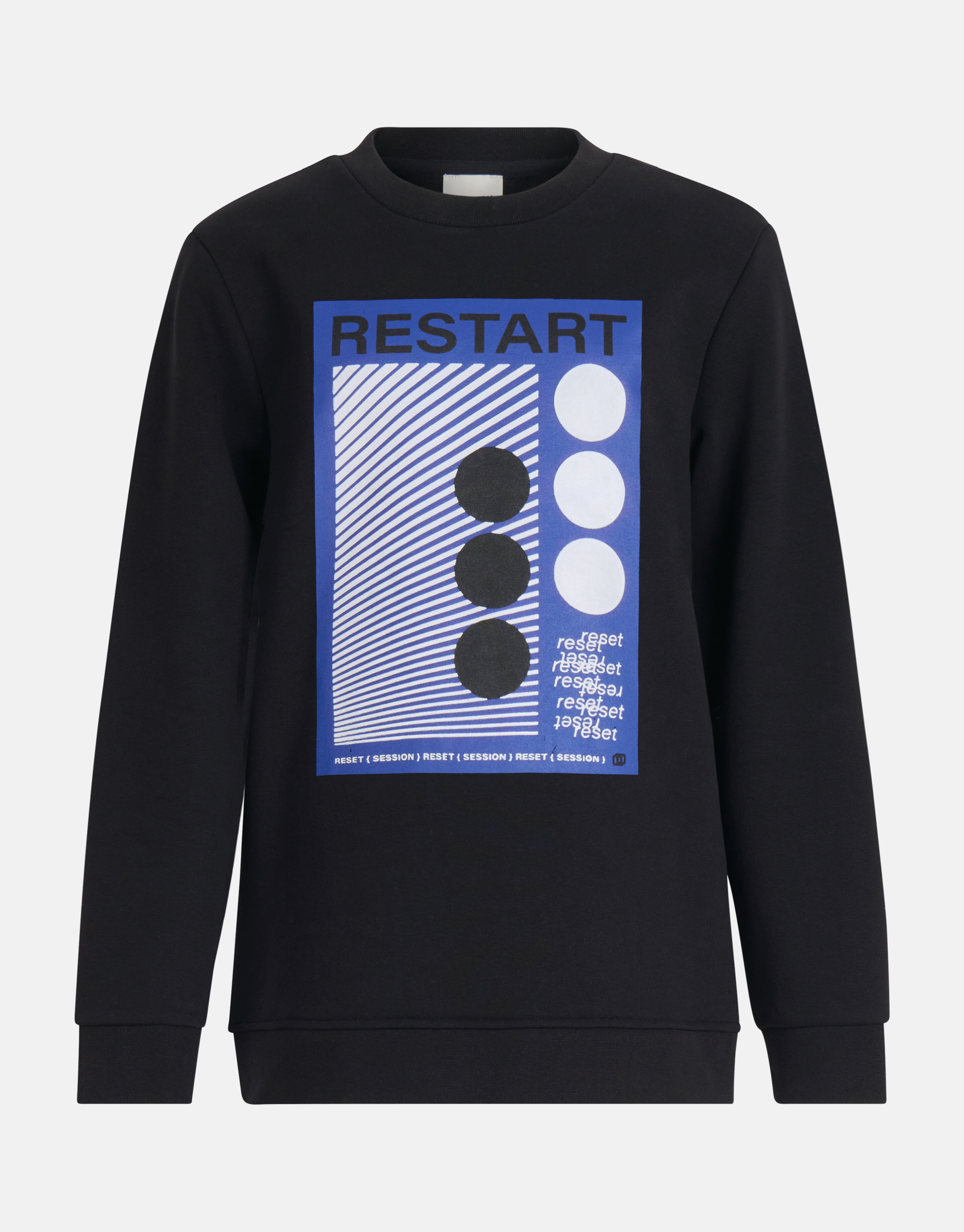 Grafische Retro Sweater Zwart SHOEBY BOYS