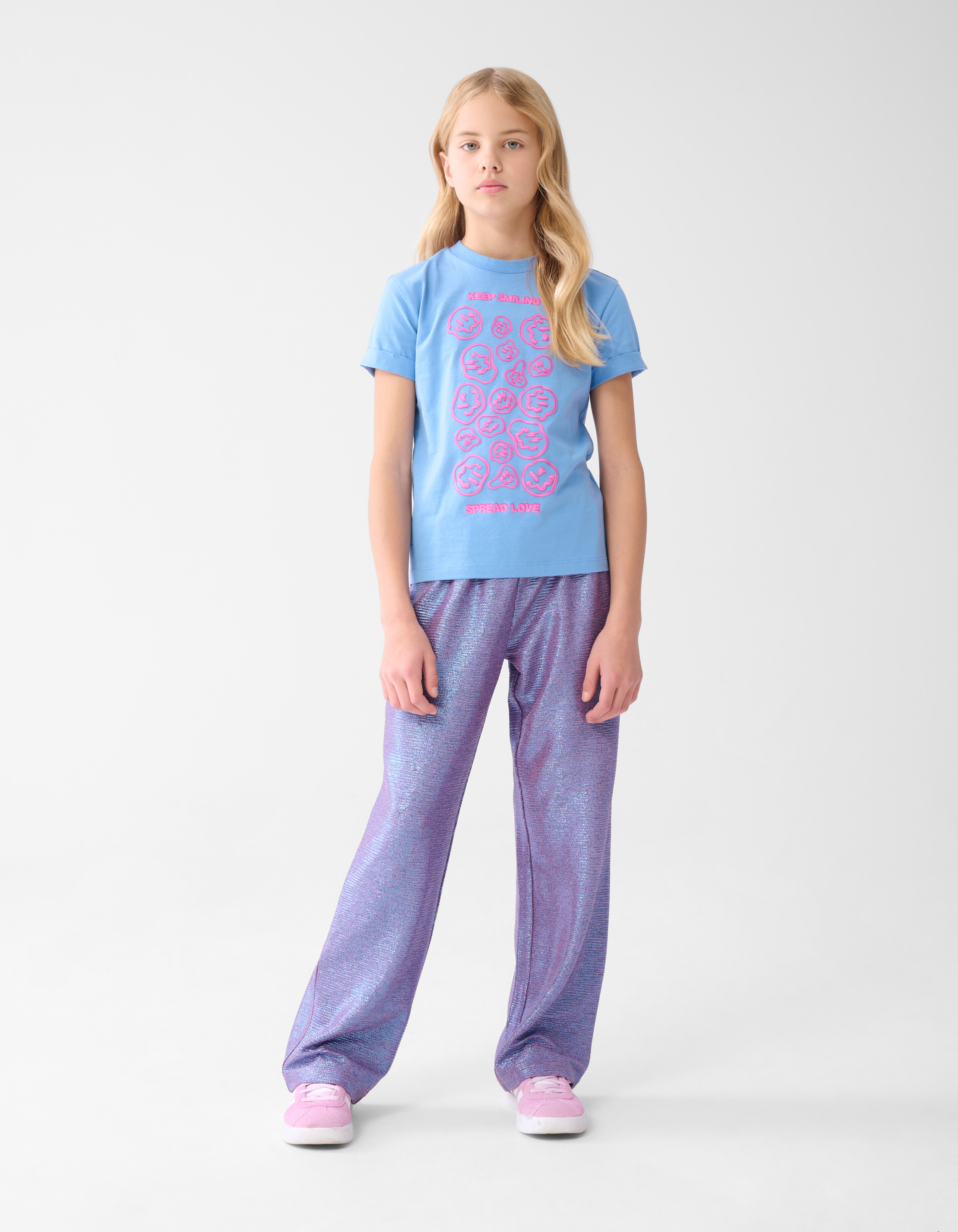Artwork T-shirt Blauw SHOEBY GIRLS