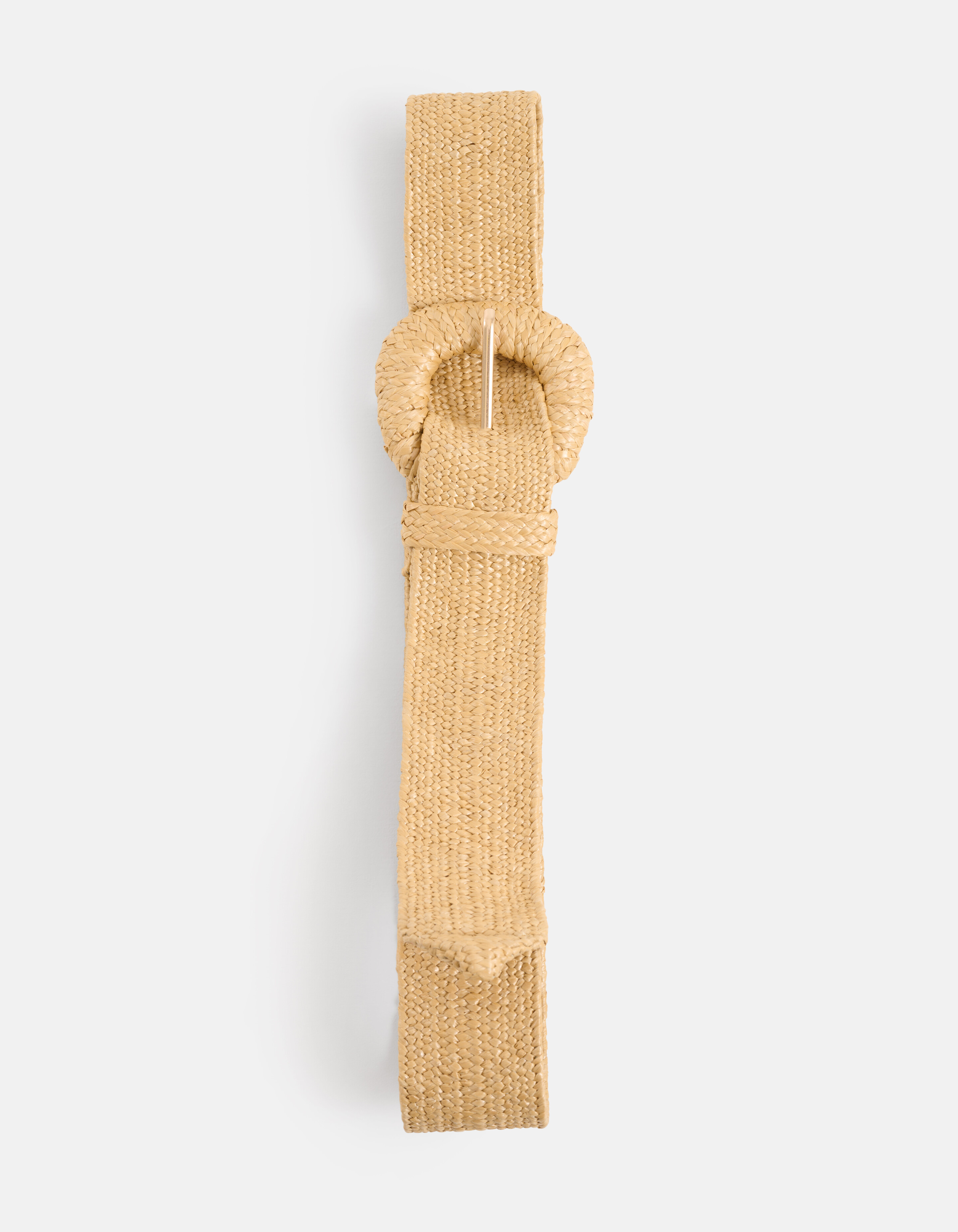 Brede Raffia Riem Beige SHOEBY ACCESSOIRES