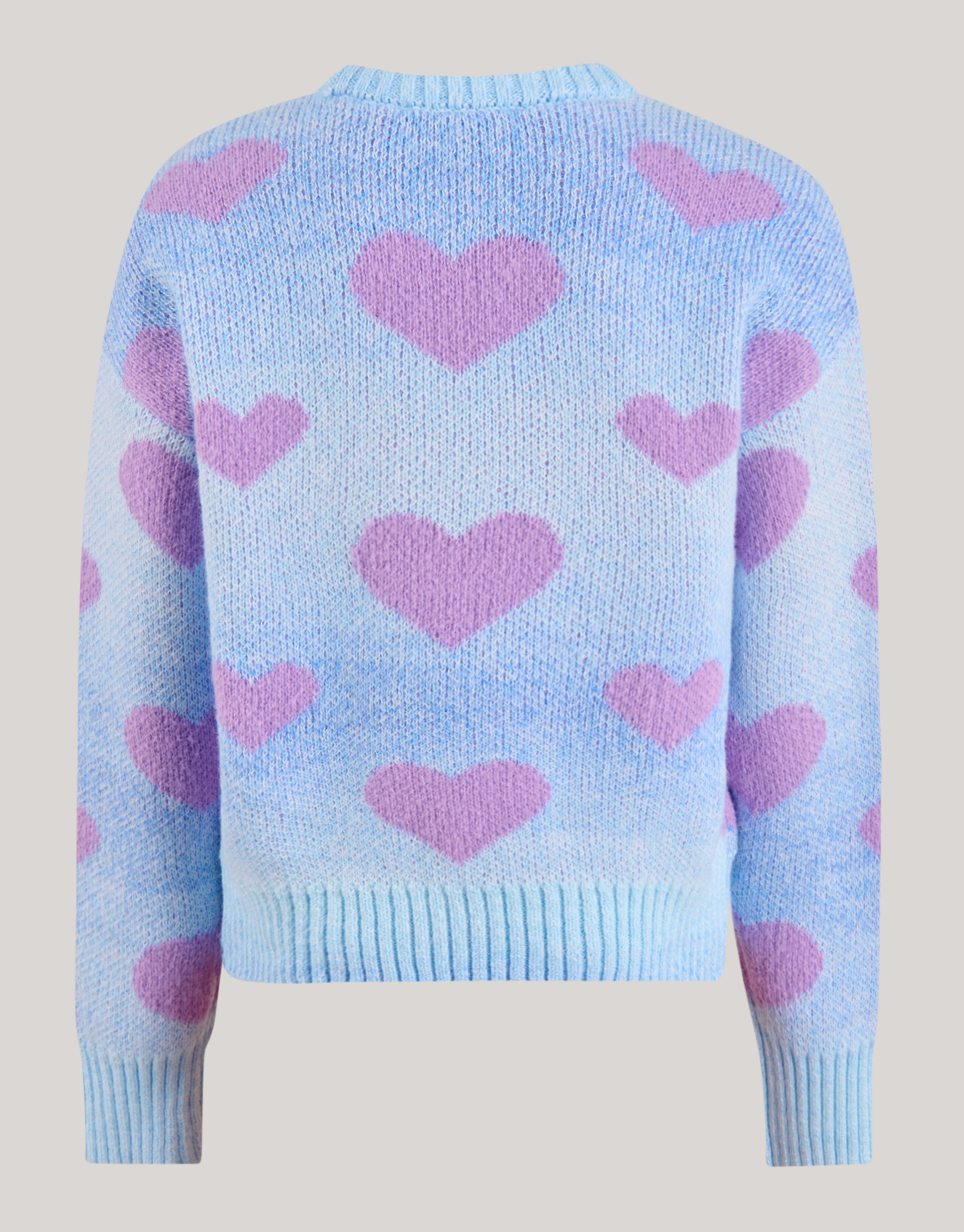 Heart Printed Degrade Trui Blauw SHOEBY GIRLS
