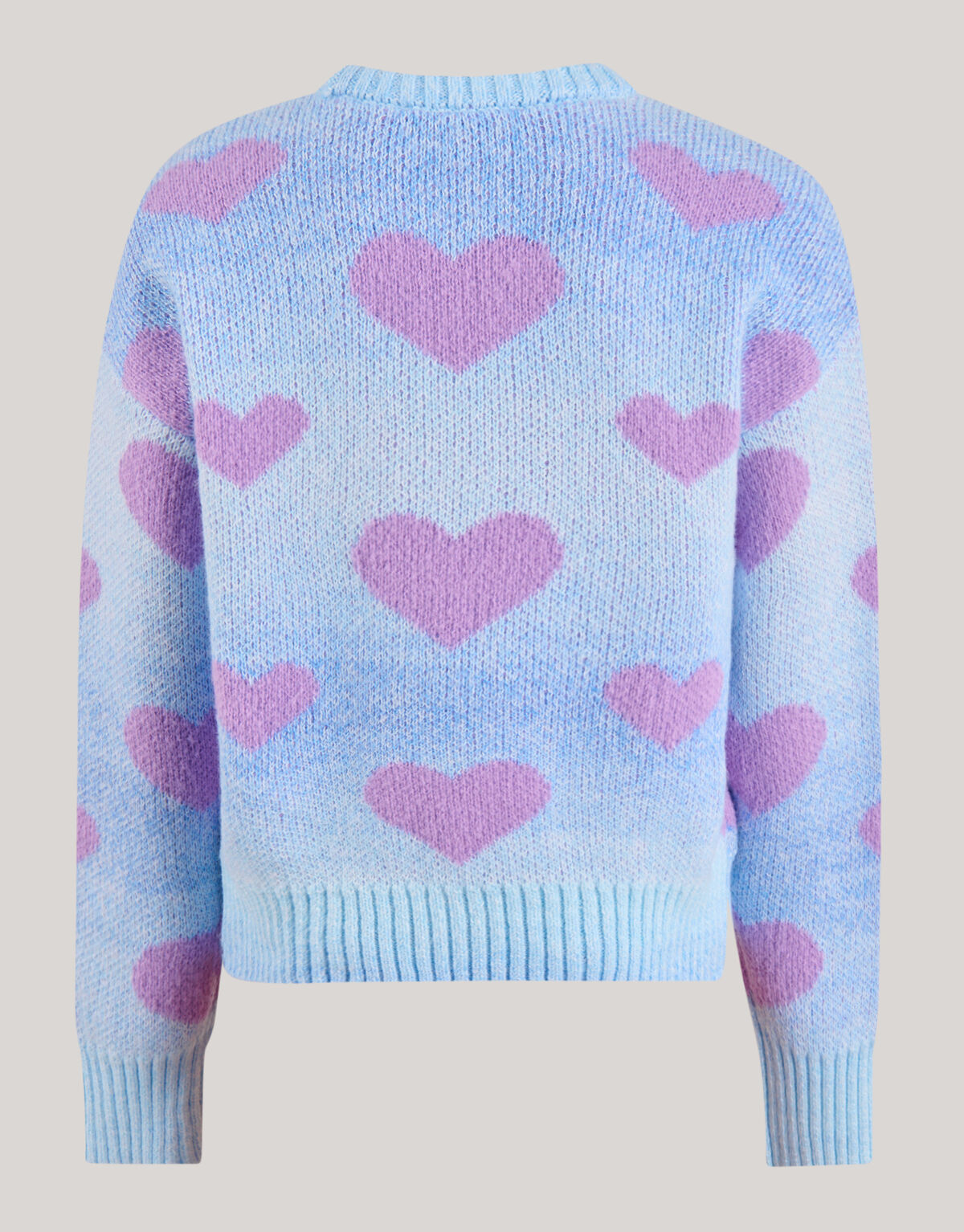 Heart Printed Degrade Trui Blauw SHOEBY GIRLS