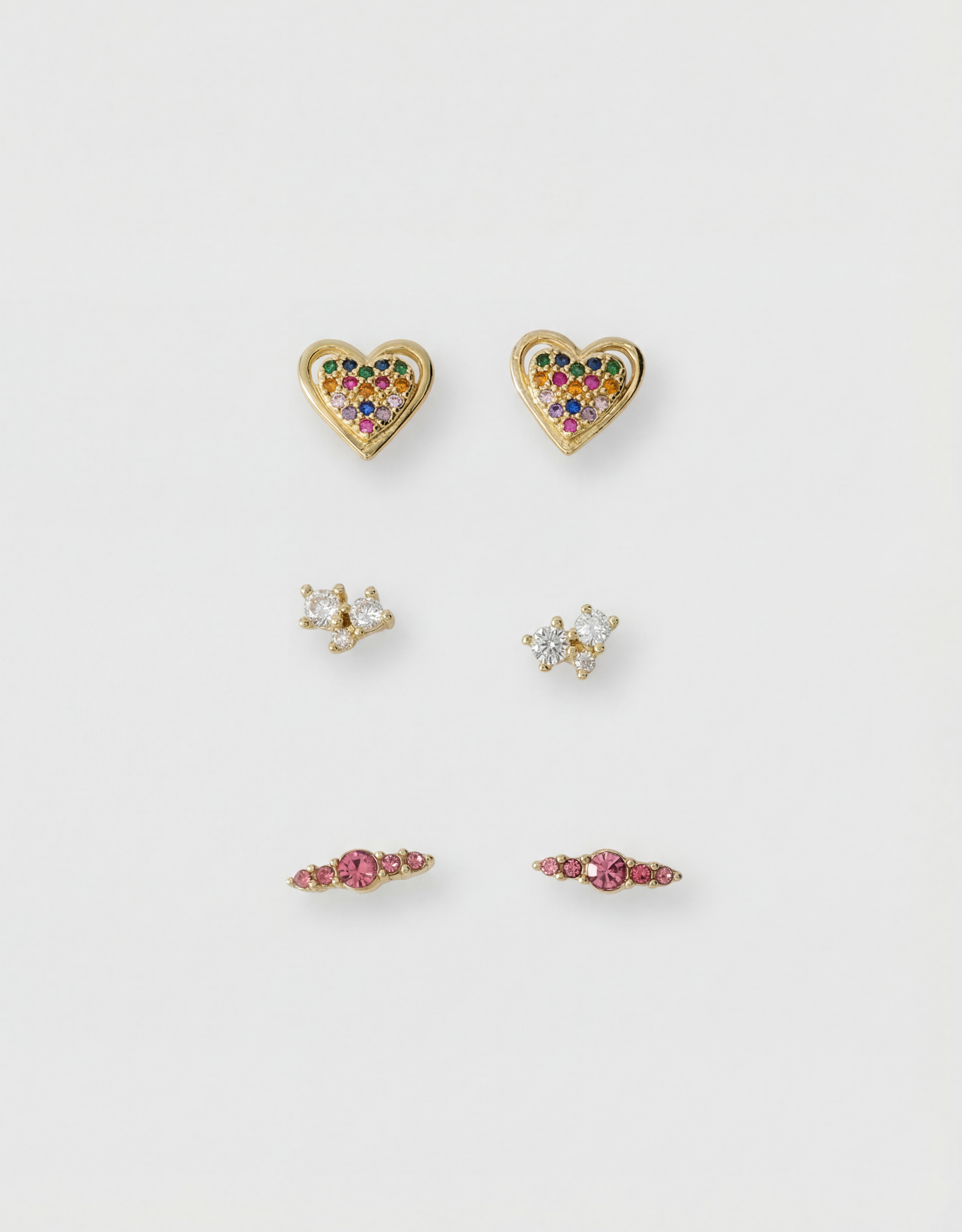 Strass Oorbellen Set Goud SHOEBY ACCESSOIRES