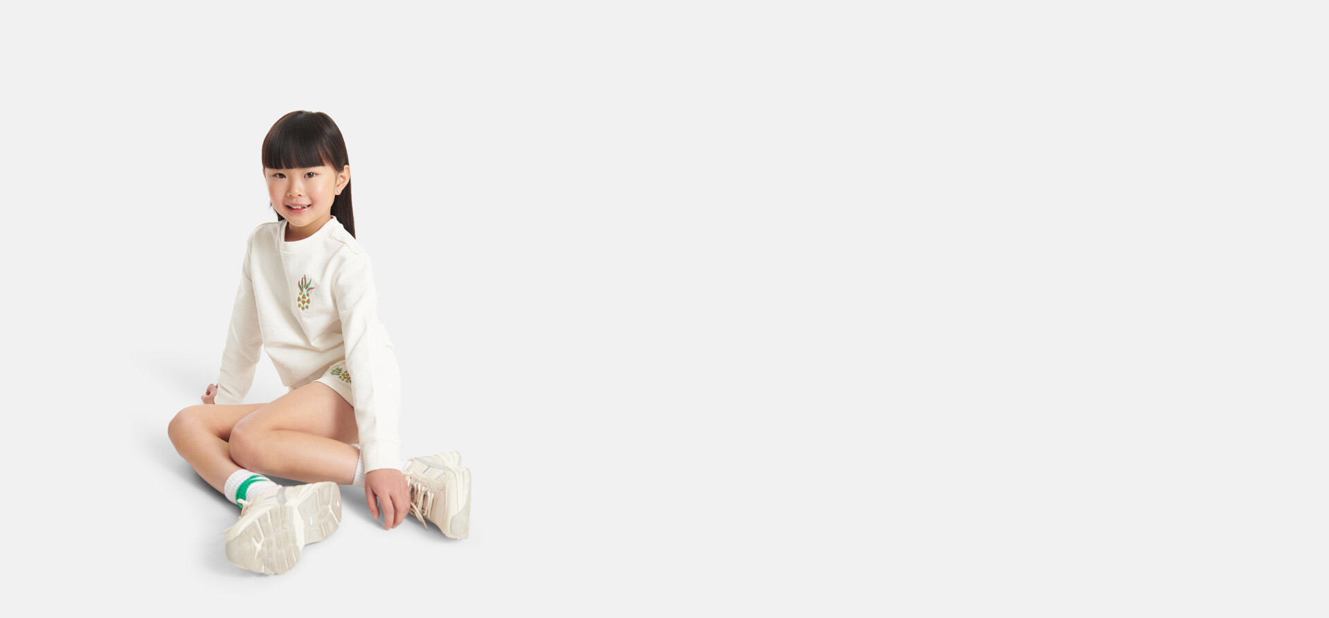 Geborduurde Sweater Gebroken Wit SHOEBY GIRLS