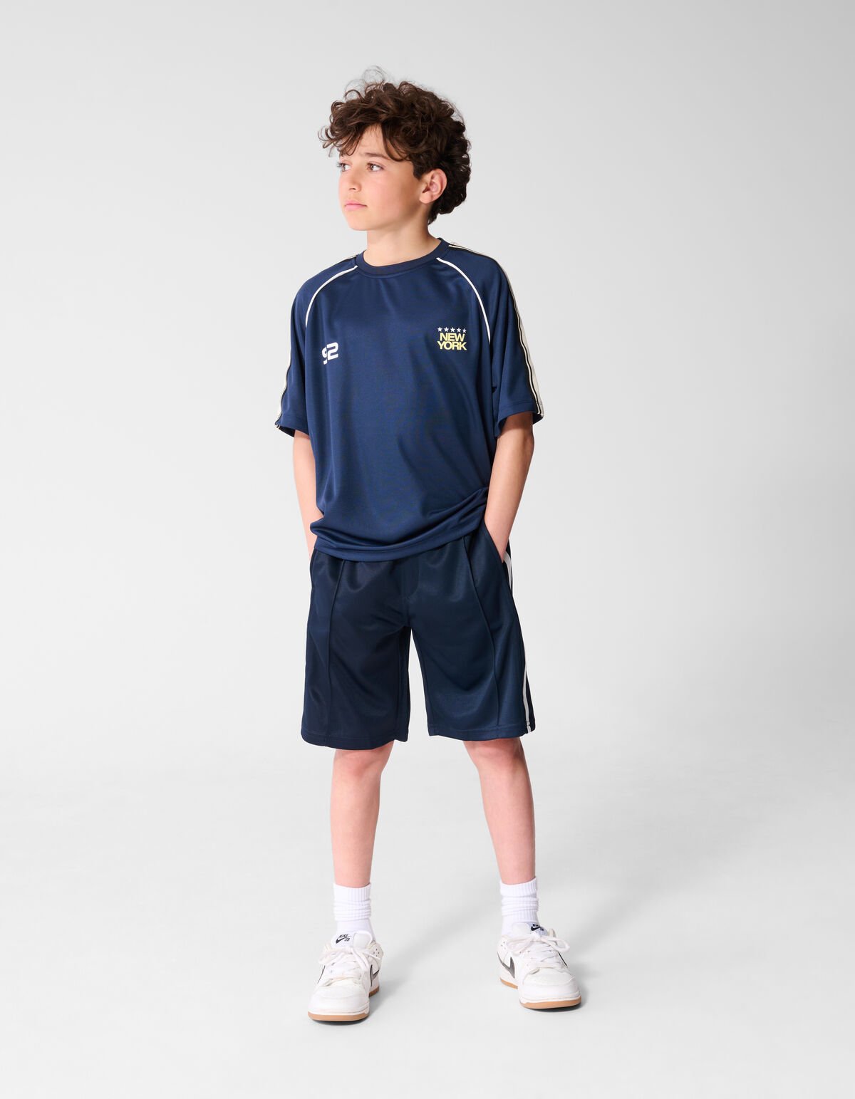 Sporty Tape T-shirt Donkerblauw SHOEBY BOYS