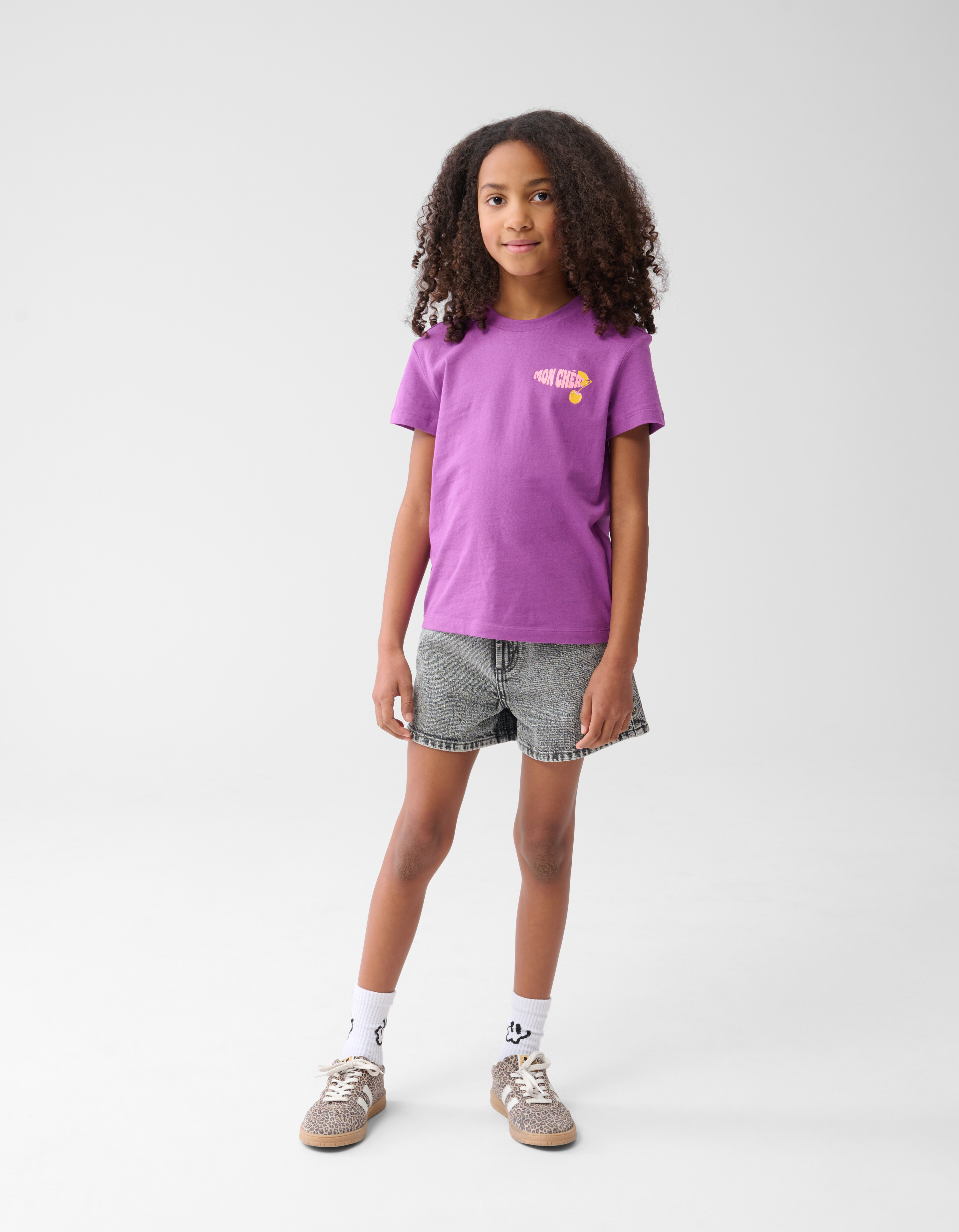 Artwork T-shirt Donkerpaars SHOEBY GIRLS